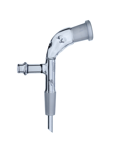 Аллонж изогнутый с отводом, 19/26-14/23-50