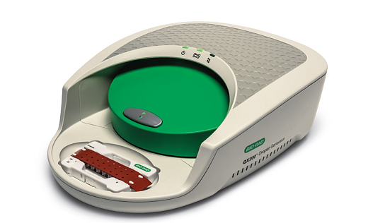 Картридж DG8, установленный в генератор капель QX200 Droplet Generator