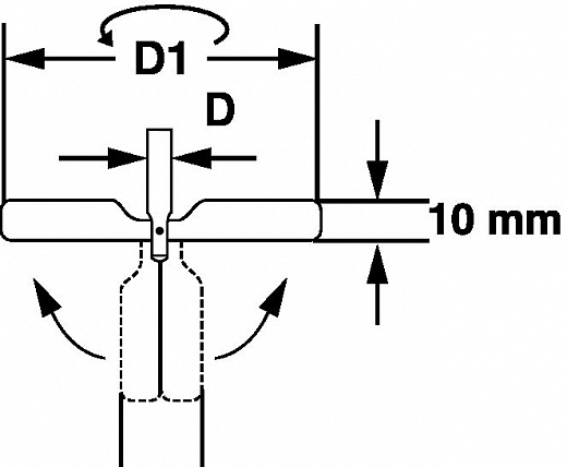 Перемешивающий элемент центробежный, 2 раздвижные лопасти, d (стержня) 8 мм, длина 500 мм, нержавеющая сталь Фото 2