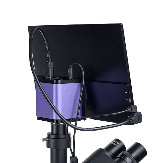 Микроскоп поляризационный, прямой, проходящий и отраженный свет, с камерой и монитором, Magus Pol D850 LCD, Magus