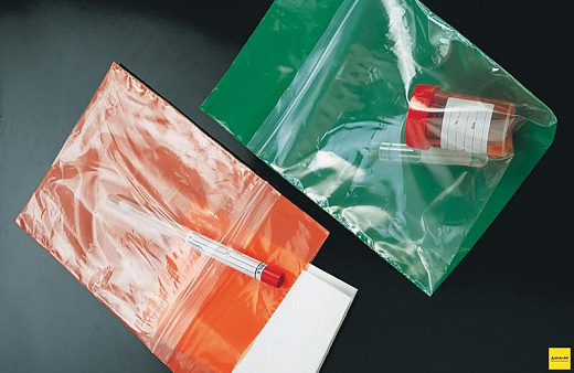 Пакеты 16×16,5 см, для упаковки образцов, с застежкой молнией, зеленые, «кенгуру»