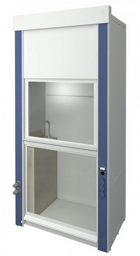 Шкаф вытяжной напольный, ширина 150 см, сливная раковина