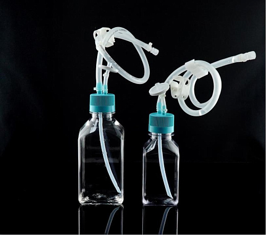 Квадратная бутылка для хранения, стерильная, PETG, с шлангом, разъём Луер Лок, 1 шт.уп., 10 шт./кор., Nest, Китай